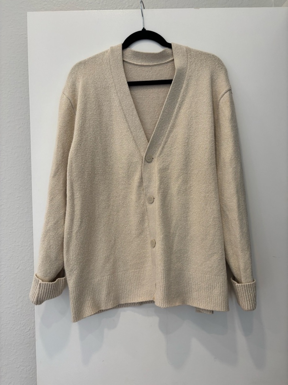 Lululemon men's wool button-Up Cardigan unisex oversized grandpa sweater